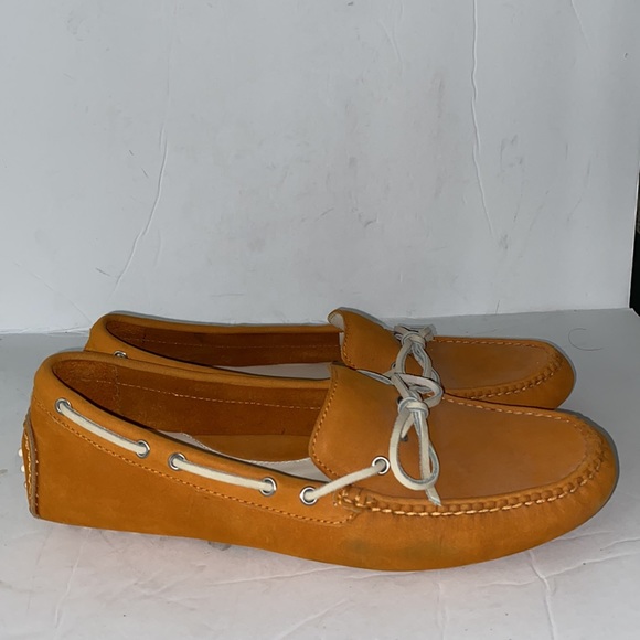 Cole Haan +Nike Air Collaboration Orange Suede Driving Loafer - Picture 6 of 11